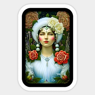 Vintage Snow Queen Art Sticker